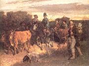 Courbet, Gustave The Peasants of Flagey Returning from the Fair Norge oil painting reproduction